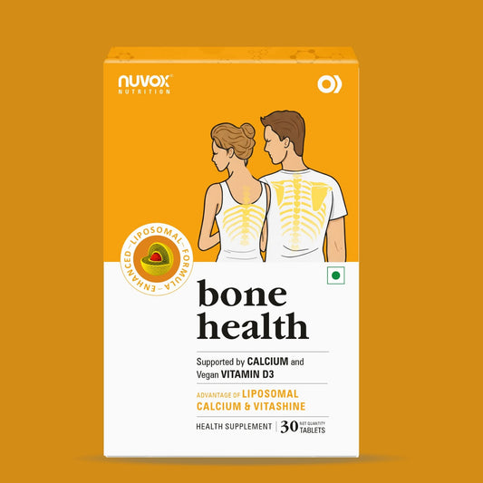Nuvox Bone Health- Supports Strong Bones, Muscles & Teeth with Liposomal Calcium & Veg Vitamin D