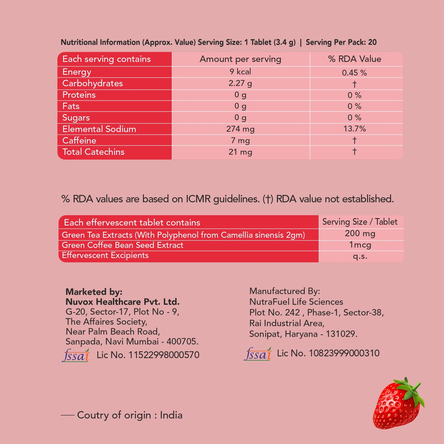 MATCHA - Strawberry Watermelon Green Tea for Metabolism