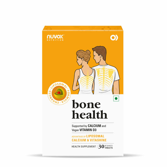 Nuvox Bone Health- Supports Strong Bones, Muscles & Teeth with Liposomal Calcium & Veg Vitamin D