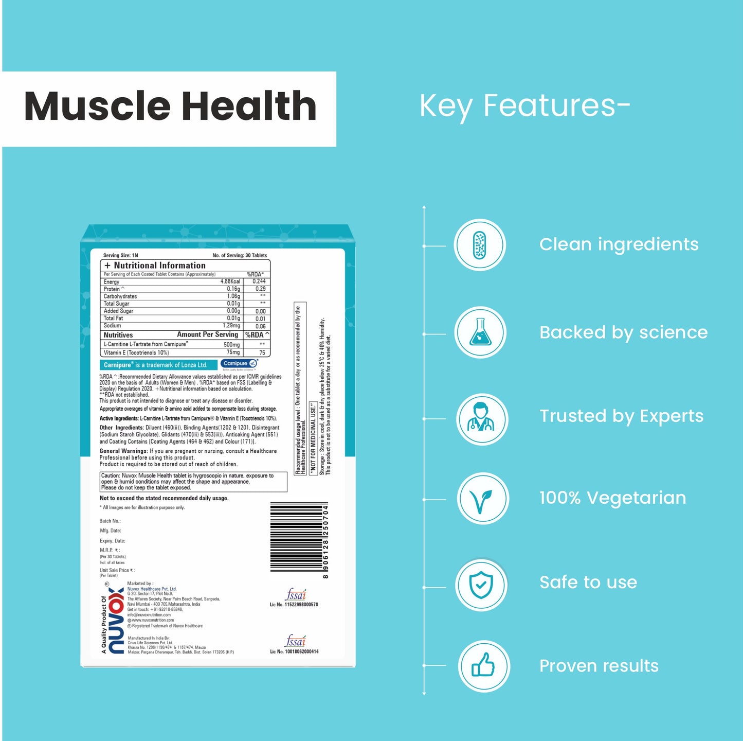 Muscle Health- For muscle cramps and exercise recovery